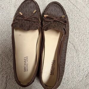 Michael Kors Dark Brown Patterned Loafers